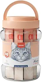 Wanpy Creamy Petisco Cremoso para Gatos, 40 Sachês, 560g, Sabor: Atum e Salmão