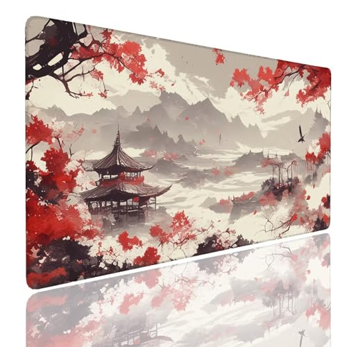 Tapis de bureau gamer plantes extra large 900x300mm pour organiser un setup zen