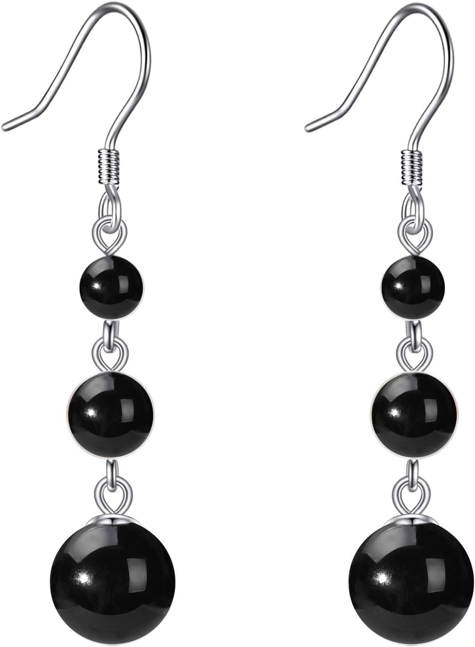 925 Sterling Silver Pearl Dangle Earrings Three Pearls Drop Jewelry Birthday Gifts for Women