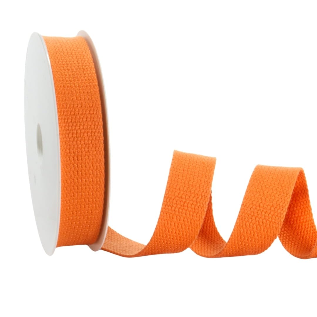 Trimz Cotton Webbing – Orange – 25mm x 10m