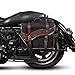 NICECNC Motorcycle Saddle Bags, Vintage Oil Waxed Canvas Saddlebags Motorcycle Panniers Side Throw Over Saddle Bags Compatible with Harley Honda Suzuki Yamaha Adventure Street Glide Brown