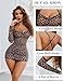 Avidlove Sexy Lingerie Women's Sheer Mesh Lingerie See Through Dress Club Outfits For Women (Brown Leopard, Small)