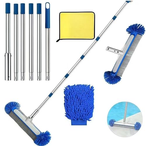 Brosse de Piscine avec Tige télescopique de 230 cm de...