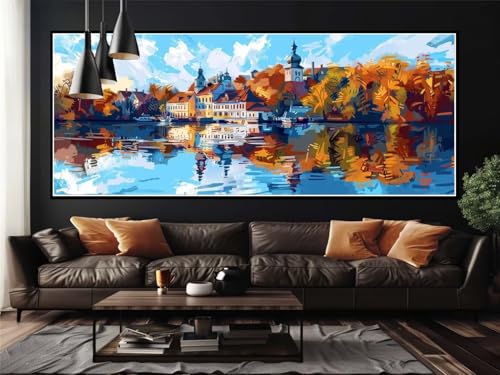 Peinture par numero adulte grand format sans cadre pour deco murale facile