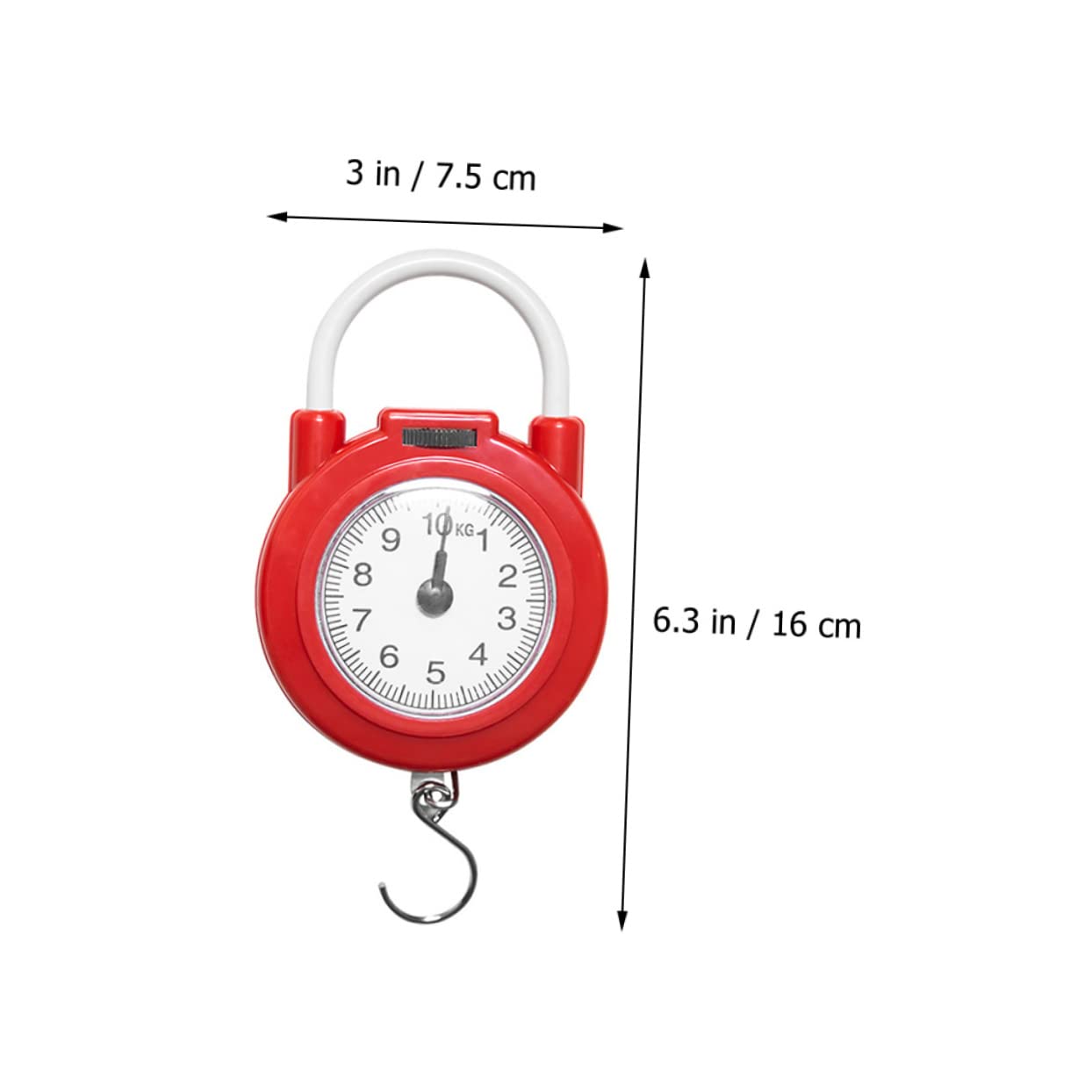 Portable Hanging Luggage Scale with Hook, Plastic and Metal