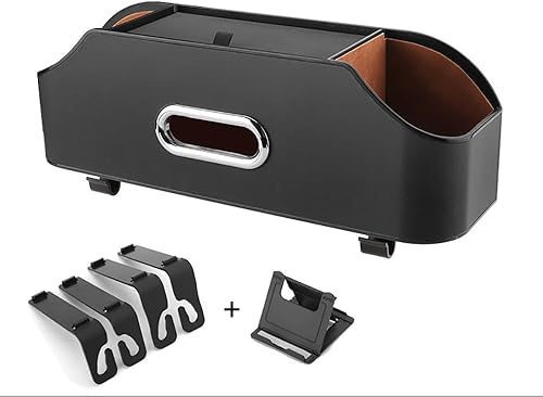 Miniatura 2 de Organizador de asiento trasero para reposacabezas de automóvil con soporte para tazas, organizadores de respaldo de asiento de automóvil con