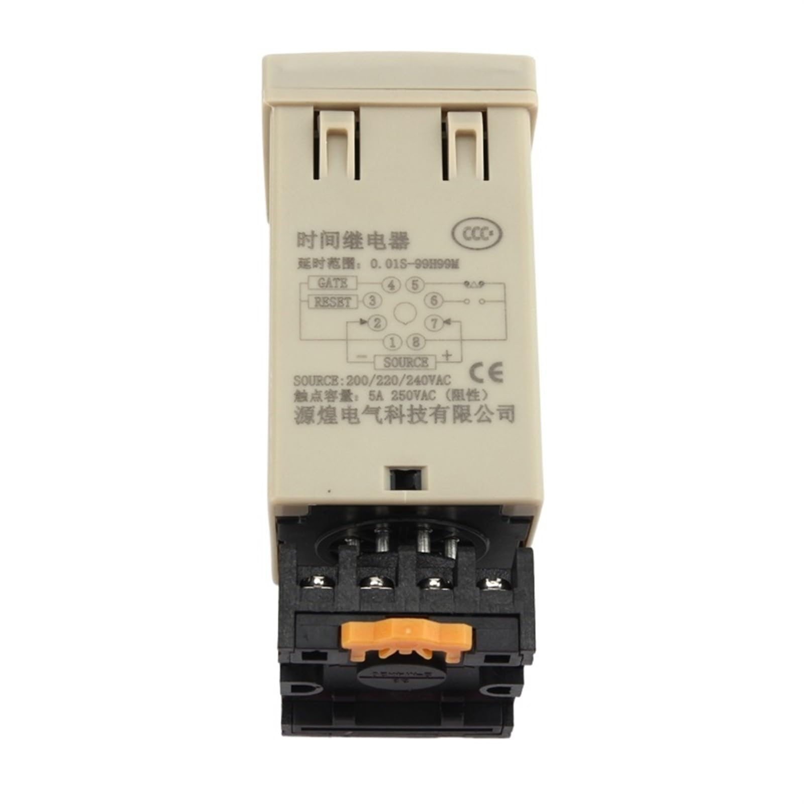 Temporizador programable LED Digital DH48S-1Z, interruptor de relé de tiempo con Base de enchufe, 12V, 24V, 220V, 380V, temporizador de retardo 0,01 S-99H99M(DCAC24V)