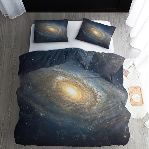Housse de couette galaxie facile à border avec fermeture éclair - 4