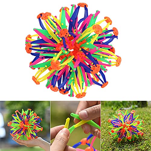 2 Bolas Expandibles Mágicas De Colores – Retráctiles De 11 Y 18 Cm Que Se Estiran Hasta 24 Y 30 Cm, Juguete Sensorial Para Niños Y Adultos