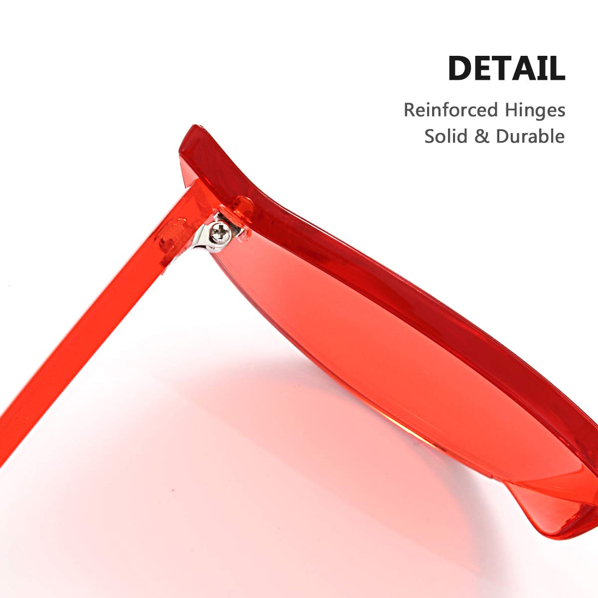 Katzenaugen-Sonnenbrille, randlos, übergroß, einteilig, farbig, transparent, Retro-Brille für Damen und Herren