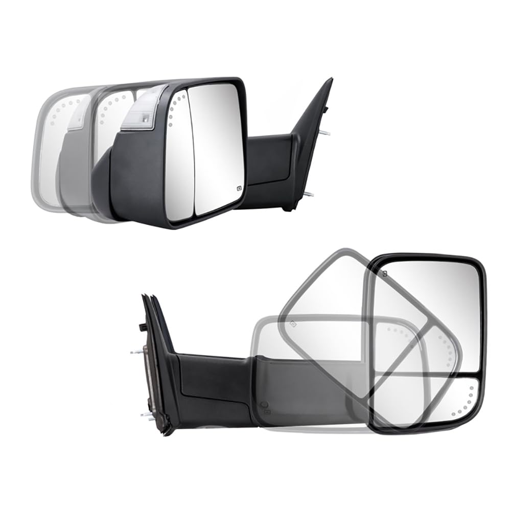 TiJeRa Seitenspiegel für Dodge Ram 1500 2500 3500 2009-2018 Autozubehör Autoaußenspiegel Montage