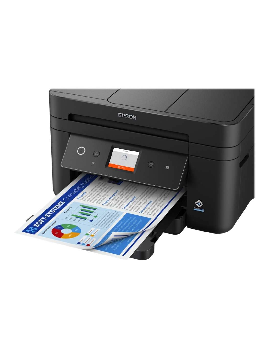 Epson WorkForce WF-2880DWF stampante Multifunzione A4 (stampa, copia, scansione, Fax) ADF, USB, Wi-Fi, NFC, Wi-Fi Direct, display LCD 6,1 cm, App Smart Panel stampa da mobile, fronte/retro