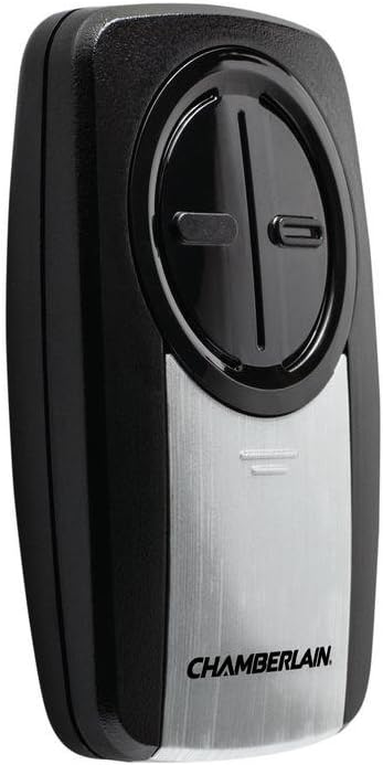 Chamberlain KLIK5U-SS Universal Garage Door Remote, Silver - Quantity 1