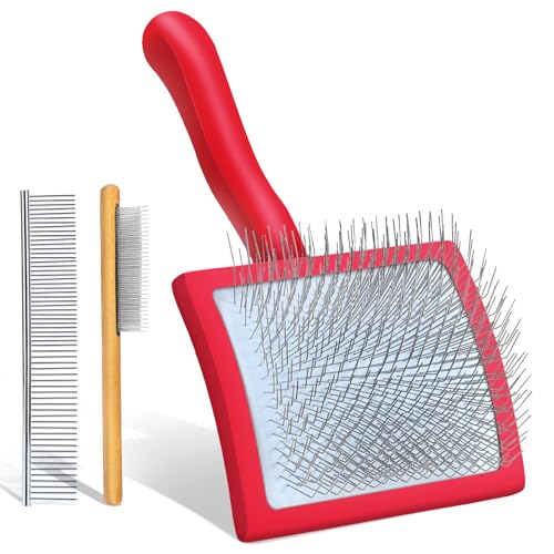 COZYGIFT Slicker Brush for Dogs, Large Long Pin Dog Grooming
