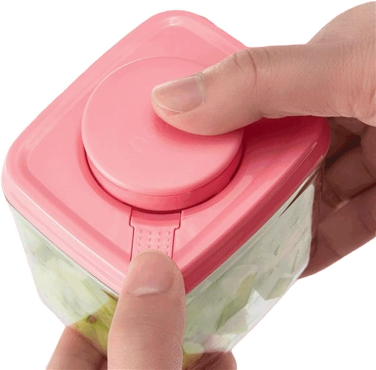 Sugar Bowl Airtight One Button Food Storage Container Kitchen and Pantry Plastic Storage Organization Container for Coffee Cereal and Sugar (Color : Blue) (Pink)