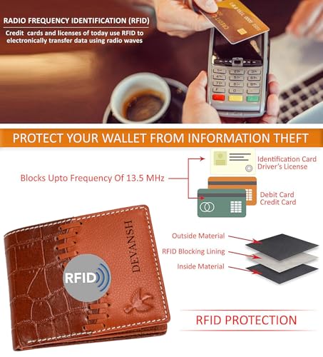 Image of HORNBULL Men's Personalized Wallet I Customized Slim Stylish Leather Purse with Name I Unique Birthday Gift for Men Boy Love Husband (Rust Dark)