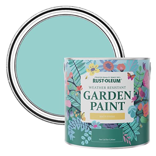 Rust-Oleum Blue Mould-Resistant Garden Paint In Matt Finish - Teal 2.5L