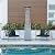Fire Sense 66992 Pyramid Flame Patio Heater 40,000 BTU Outdoor Propane Heater Tower with Wheels - Platinum