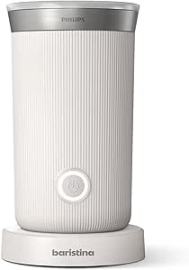 Philips Baristina Milk Frother - Foam Milk Perfectly. Hot and Cold. Dairy and Non-Dairy. Easy to Clean. for Philips Baristina Espresso Machines. Milky White (BAR311/00)