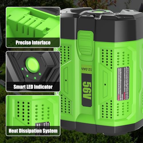 Image of 1Pack 12000mAh 56V Replacement Battery for EGO 56V Battery 12.0Ah Compatible with EGO Battery 56Volt Cordless Tools