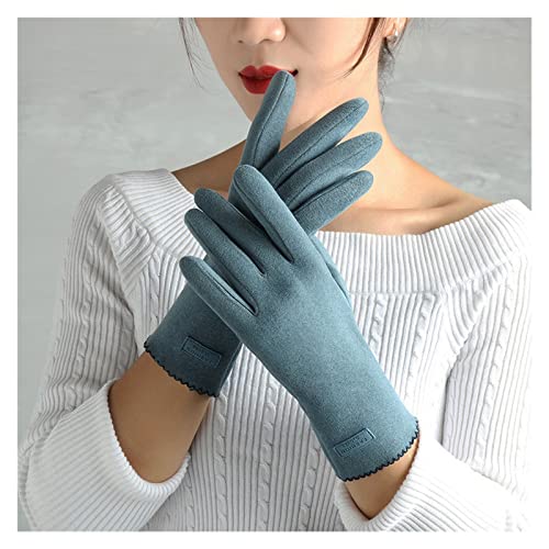 SYT-MD Guantes, Guantes a prueba de viento Guantes de pantalla táctil Mujeres Invierno Dedo completo Calentador de manos Guante de gamuza Estudiantes for senderismo al aire libre Ciclismo Conducir Cor Cover