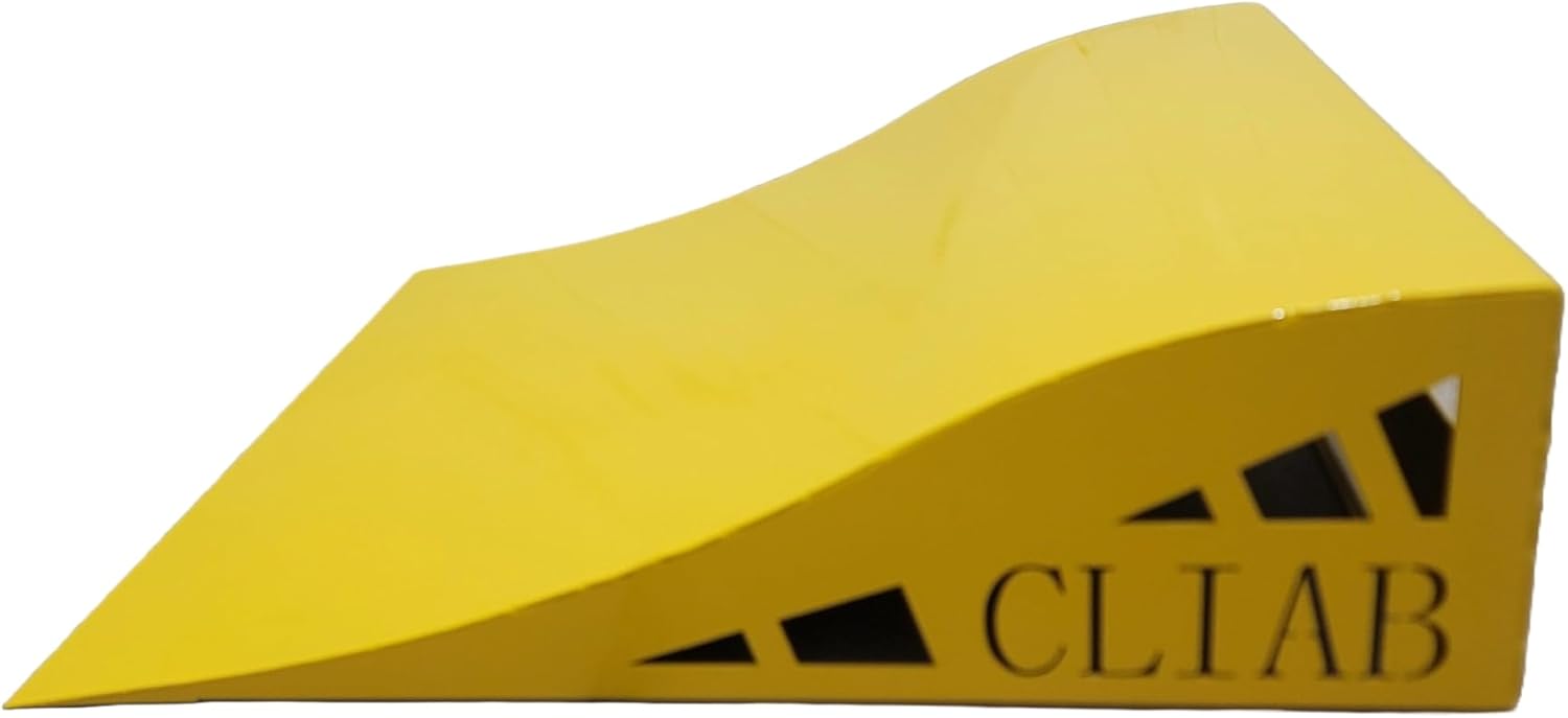 Cliab Multiuse Sports Ramp for Kids Made of Metal for Skateboard Scooter Dirt Bike Bicycle RC Car Ripstik BMX Jump Kicker Ramp Balance Bike Yellow Version