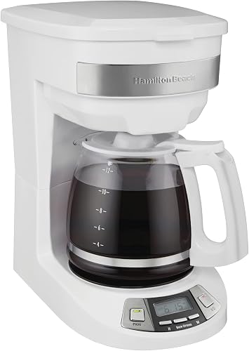 Hamilton Beach 12 Cup Programmable Drip Coffee Maker with Glass Carafe, Bold Brew & Auto Pause