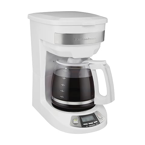 Hamilton Beach 12 Cup Programmable Drip Coffee Maker with 3 Brew Options Glass Carafe Auto Pause and Pour