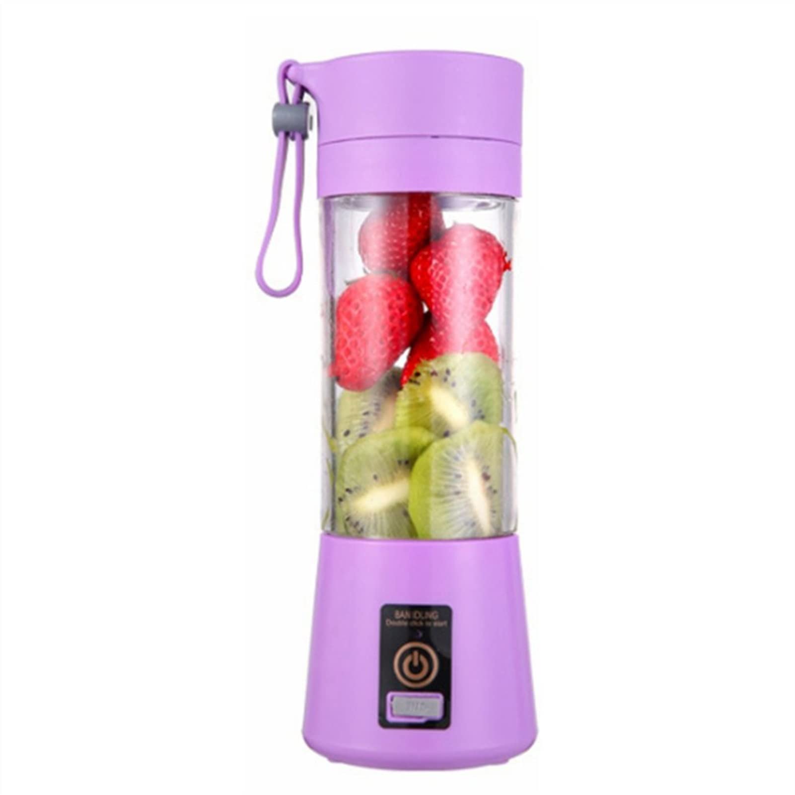 TONGQIANG Rechargeable Mixer USB Electric Fruit Juicer Handheld Smoothie Maker Blender Stirring Mini Portable Food Processor Squeezer (Color : Purple)