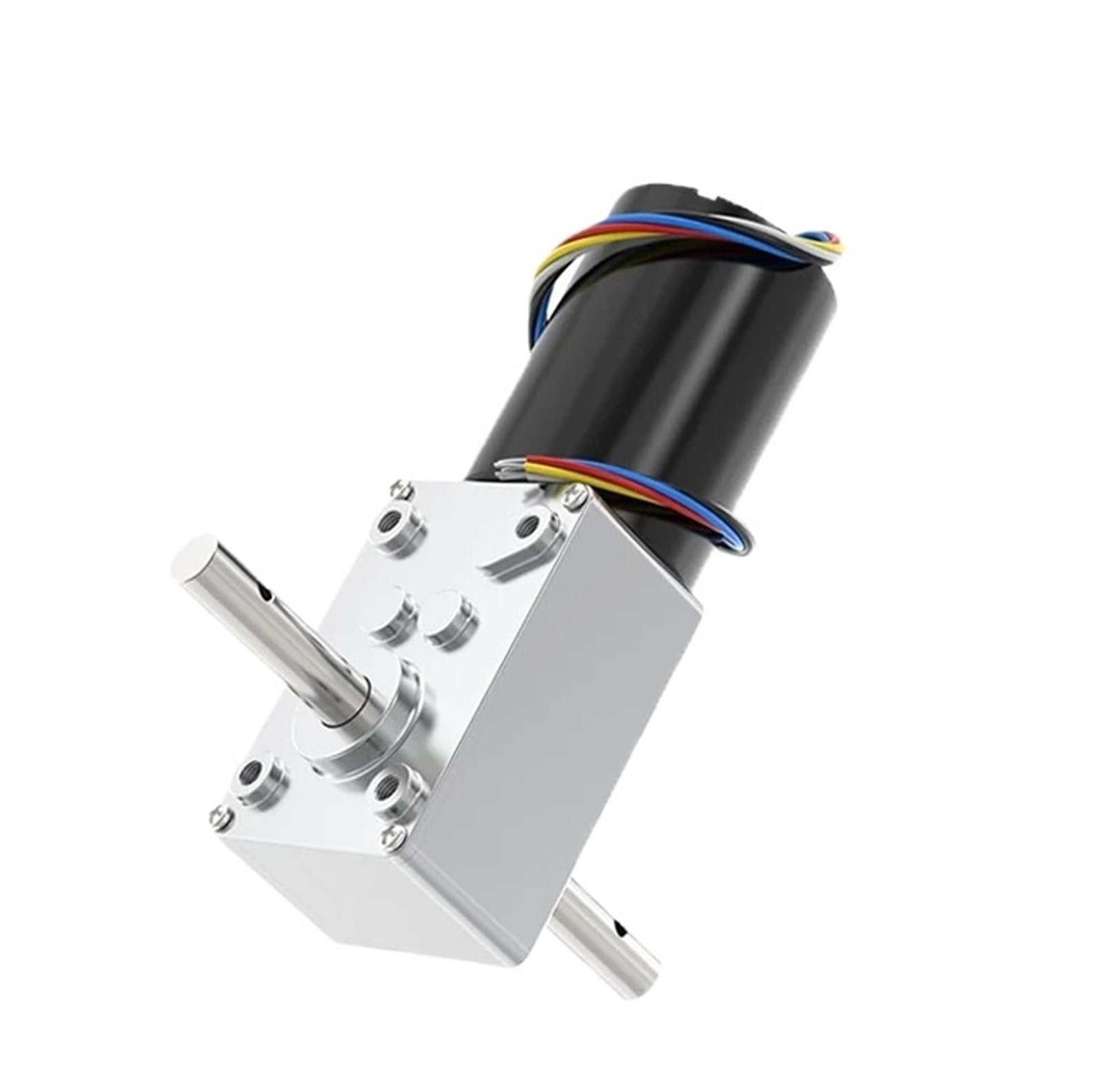 GNQUKEBWH 5840-3650 Worm Gear DC Motor 24V Double Rod Output 70KG.CM Forward and Reverse Speed 6RPM-470RPM Adjustable brushless(260RPM)