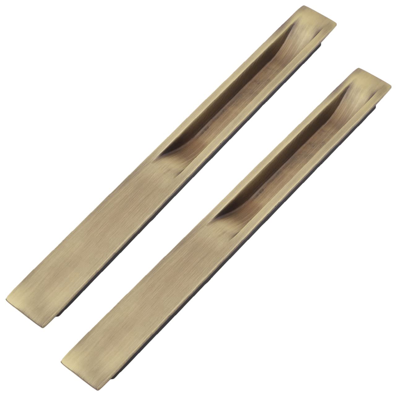 Atom 11.7 Inches Sliding Council Wardrobe Door Handle | for Drawer Cupboard Almirah Kitchen Cabinet Slider Doors Handles | Brass Antique Finish (Set of 2, CH-316)-image-36