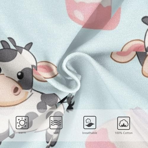 Wusikd Cute Cow Milk Boys' Underwear Cotton Cartoon Boys Briefs Soft Toddler Underwears 2T3