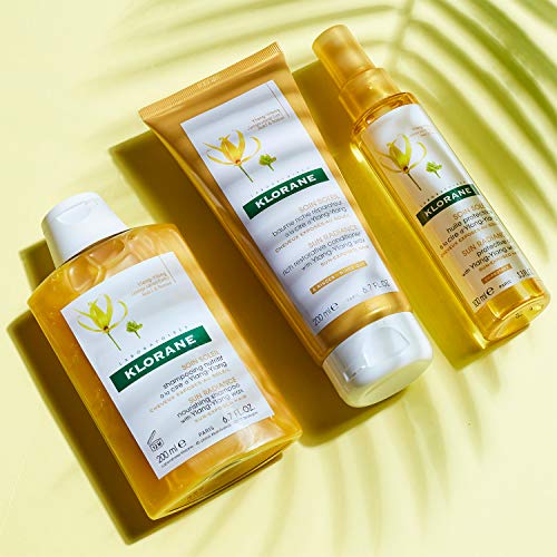 Klorane Nourishing Shampoo With Ylang-Ylang Wax, Sun Exposure And Uv Protection, Removes Salt, Sand, Chlorine, Sunscreen Build-Up, 3.3 Oz. #TOP7
