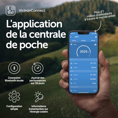 Contrôleur MPPT 100V 15A évite les batteries déchargées grâce au Bluetooth