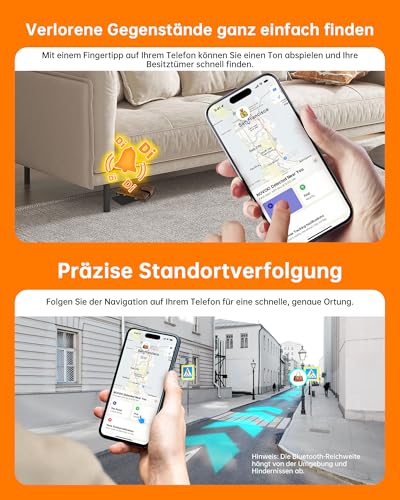 NOVOO Dünne Geldbörsen Tracker Karte Geldbörsenfinder Air Tag kompatibel mit Apple Find My (nur iOS), Gegenstände Item Finder für Gepäckanhänger, Handys, Reisepässe