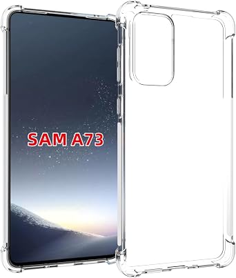 USTIYA Case for Samsung Galaxy A73 Clear TPU Four Corners Protective Cover Transparent Soft funda
