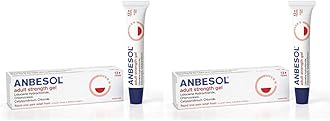 Anbesol Adult Strength Gel for Effective Oral Pain Relief from Mouth Ulcers and Denture Irritation, 10g (Pack of 2)