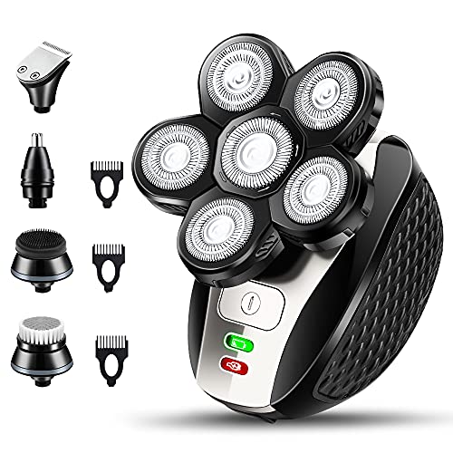 Bald Head Shaver,5 In 1 Electric Shaver For Men 6 Blade Bald Head Razor Grooming Kit,Usb Rechargeable Electric Shavers For Men #TOP12