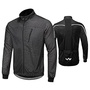 HOMTOL Herren Fahrradjacke Polarfleece-Futter Wasserdicht Winter Thermal Radjacke winddicht regenfest dicke Jacke Fleecejacke radtrikot Atmungsaktive Fahrrad Windjacke für Radsport MTB Laufen Wandern