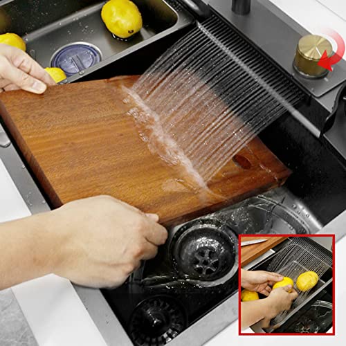Évier en cascade de cuisine en acier inoxydable multi-usage - 4