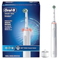 Oral-B Smart 1500 Electric Power Rechargeable Battery Toothbrush, White