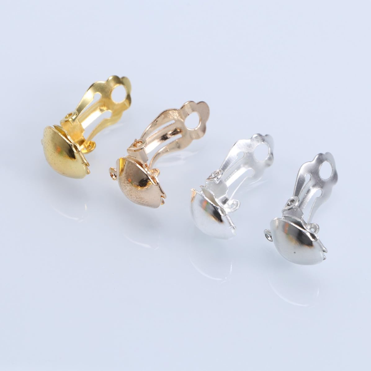 DIY Earring Accessories with Ring 80pcs Alloy Ear Clips image 5