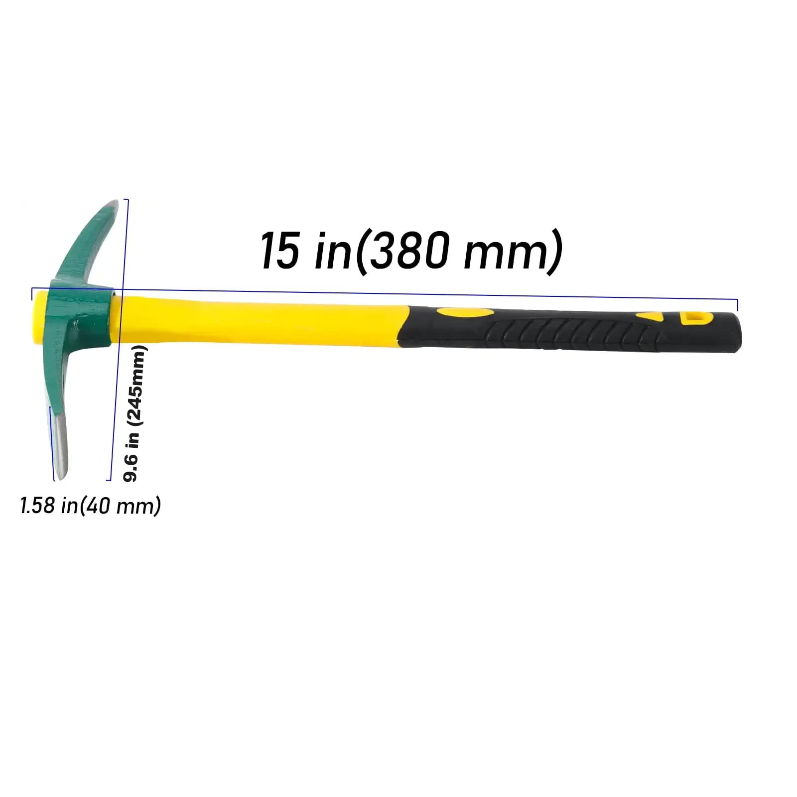 Testa Di Zappa Piccone In Acciaio Forgiato Heavy Duty 2.5LB (1,1kg), Per Terreni Durci E Lavori Agricoli