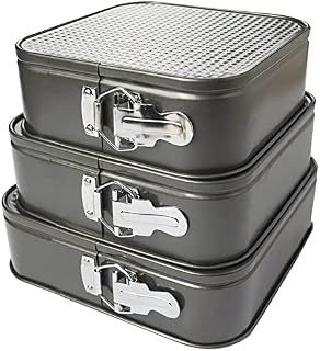 Pokhdye Springform Dessert Leakproof Cake Bakeware Cheesecake, Baking Cheesecake Pans Set 3 Pcs/Set