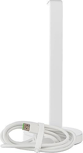 Vista 3 de Razer Base Station V2 Chroma iluminación RGB Chroma, base de goma antideslizante, diseñada para auriculares para juegos, blanco mercurio