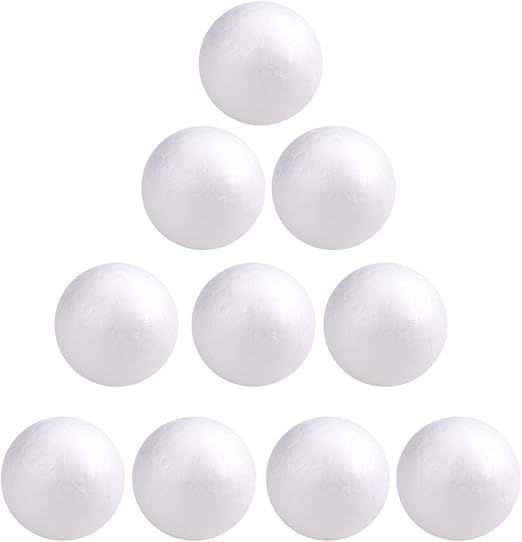 Healifty 10pcs Styroporkugeln Weiß Polystyrol Kugeln Rund Bälle 4cm DIY Basteln Bemalen Handwerk ...
