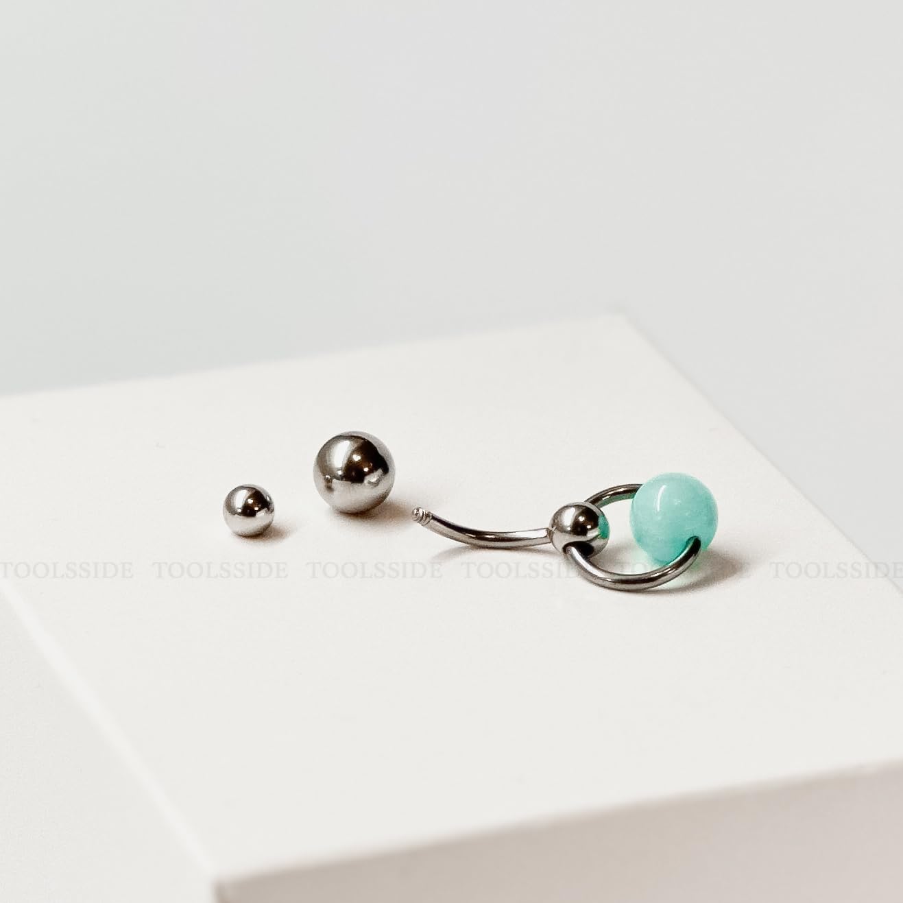 TOOLSSIDE VCH Piercing Jewelry with Amazonite Stone Stainless Steel Belly Button Ring Navel Piercing Jewelry Belly Rings for Women 14G Belly Button Piercing - Image 6