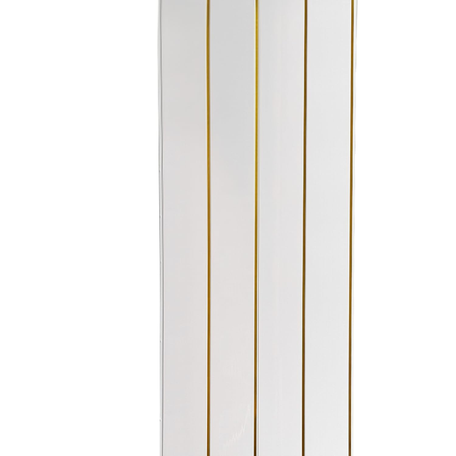 Built Right Bathroom Cladding Pack of 4, 8mm x 250mm x 2700mm, Waterproof Wall Splash Panels, Tongue & Groove Shower Panels for Bathroom, Wet Room & Shower Enclosure, Covers 2.7m², White Gold Strip