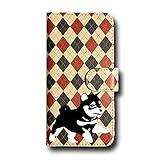 豆柴 アーガイル 手帳型 iPhone対応 スマホケース アーガイルBx黒毛 Fave フェイブ iPhone15対応 柴犬 黒柴 日本犬 犬 そろばん柄 チェック スマホカバー スマートフォン 携帯 スマホ ブック型 f0131A082-A10428