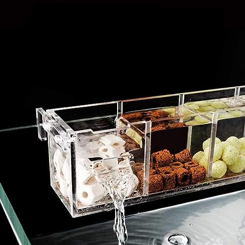 Caja de filtro acrílica para acuario, diseño externo para colgar para filtración de agua clara en entornos domésticos y comerciales